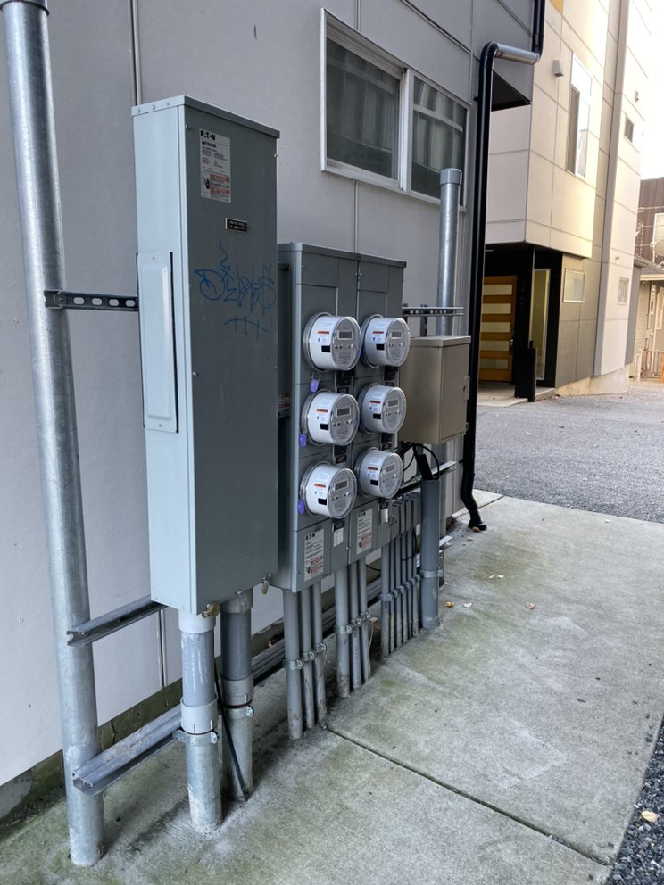 Chris of The Electric Company at a residential service installation